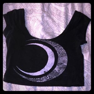 Crescent moon crop top 🌙